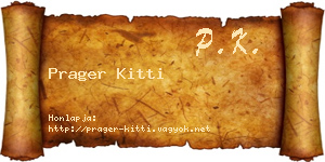Prager Kitti névjegykártya
